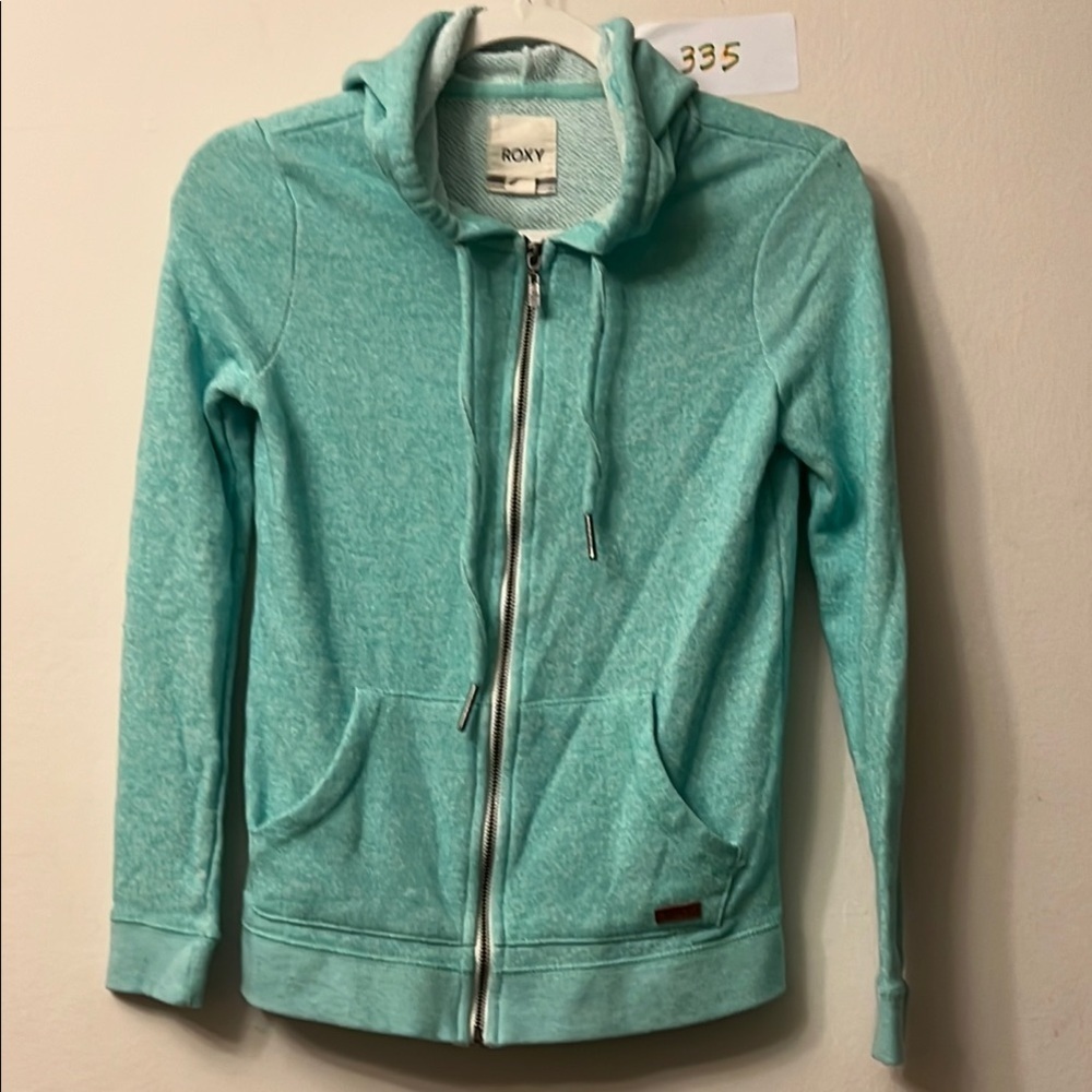 Roxy Blue Zip-Up Jacket with Standing Collar